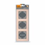 Рамка мідний алюміній на 3 місця горизонтальна BINERA, Videx