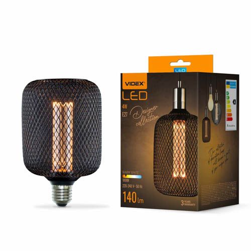 Лампа світлодіодна Filament VL-DBMC100162 4Вт E27 1800К Black Chainmail style, Videx