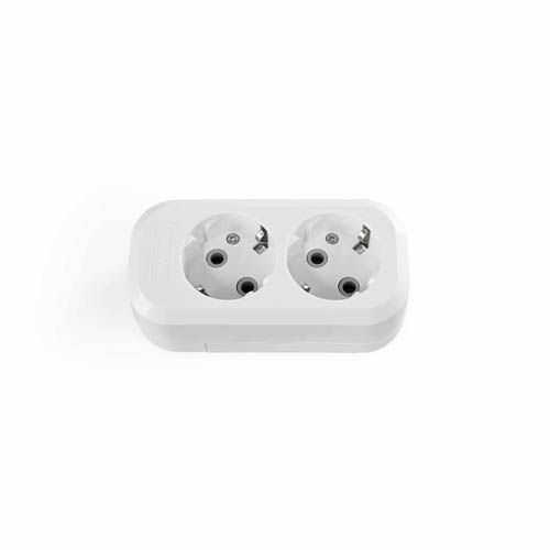 Колодка подовжувача із заземленням 2 гнізда біла STANDARD, TITANUM
