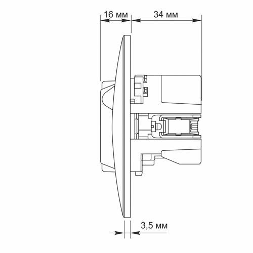 Розетка одинарна із заземленням з USB+USB-C кремова BINERA, Videx