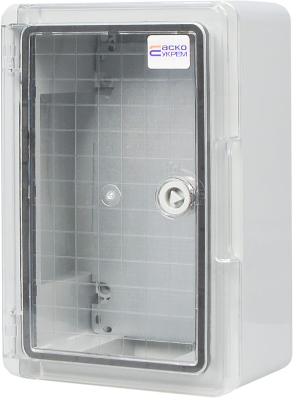 Корпус з АБС-пластику, прозорі дверцята, 20*30*13, ІР65, серії UBox, АСКО-УКРЕМ