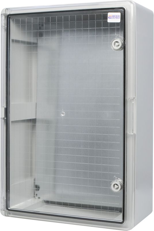 Корпус з АБС-пластику, прозорі дверцята, 40*60*20, ІР65, серії UBox, АСКО-УКРЕМ