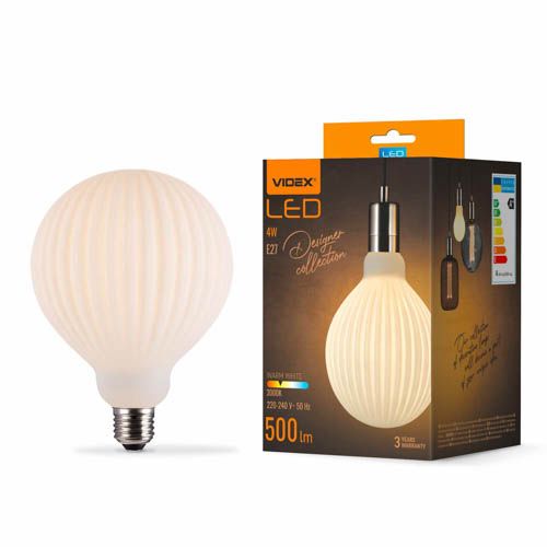 Лампа світлодіодна Filament VL-DG125175-WZTMO 4Вт E27 3000К Matt opal, Videx