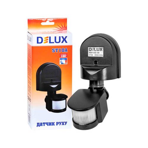 Датчик руху 180° ST10A чорний, DeLux