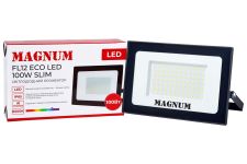 Світлодіодний прожектор MAGNUM FL12ECO LED 100Вт slim чорний 6500К_IP65