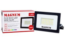 Світлодіодний прожектор MAGNUM FL ECO LED 50Вт slim чорний 6500К IP65