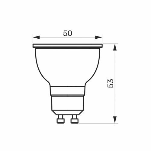 Лампа світлодіодна MR16 6Вт GU10 4100К, TITANUM