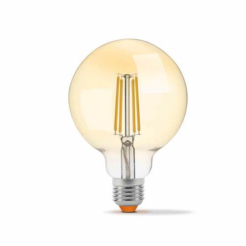 Лампа світлодіодна Filament G95FAD 7Вт E27 2200К дімерна бронза, Videx