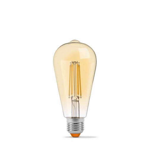 Лампа світлодіодна Filament ST64FAD 6Вт E27 2200К дімерна бронза, Videx