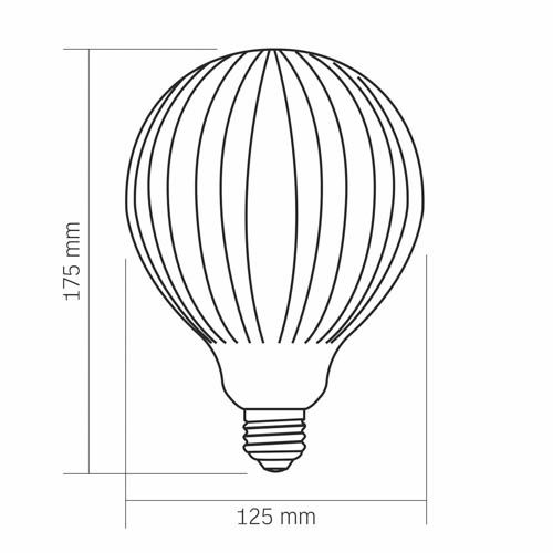 Лампа світлодіодна Filament VL-DG125175-WZTMO 4Вт E27 3000К Matt opal, Videx