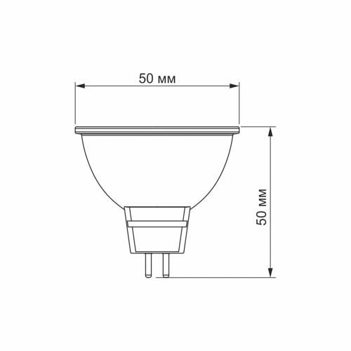 Лампа світлодіодна MR16e 12V 6Вт GU5.3 4100К, Videx