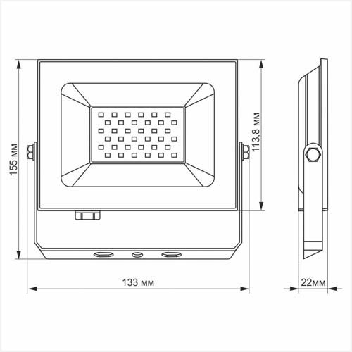 Прожектор світлодіодний TLF306 30Вт 6000К, TITANUM