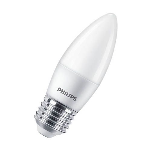Лампа світлодіодна PHILIPS "свічка" ESSLEDCandle 6W 620lm E27 840 B35 ND FR RCA