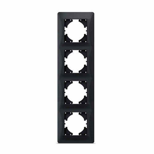 Рамка чорний графіт на 4 місця вертикальна BINERA, Videx