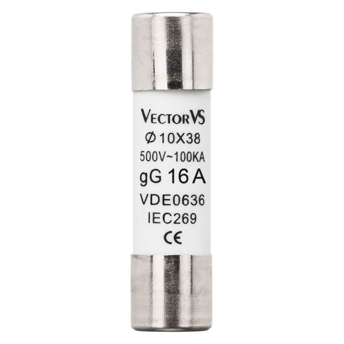 Запобіжник циліндричний Vector VS GENESIS 10x38 16A 500V AC