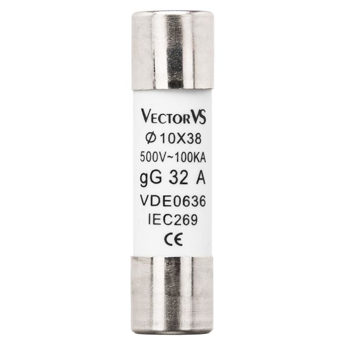 Запобіжник циліндричний Vector VS GENESIS 10x38 32A 500V AC