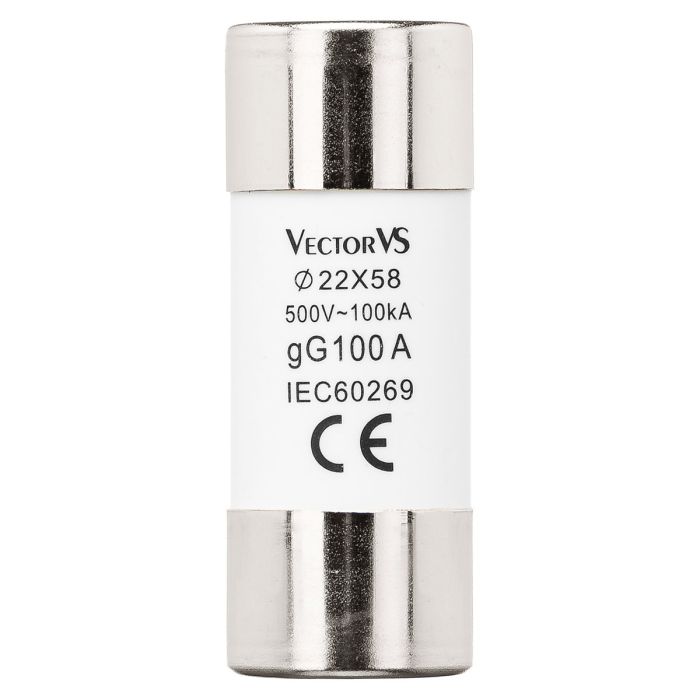 Запобіжник циліндричний Vector VS GENESIS 22x58 100A 500V AC