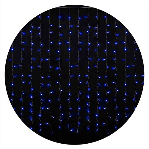 Гірлянда внутрішня CURTAIN 240LED 2х2м (синє світло) прозора IP20 Delux