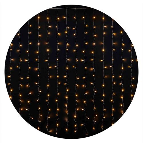 Гірлянда внутрішня CURTAIN 240LED 2х2м (тепле біле світло) прозора IP20 Delux