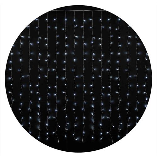 Гірлянда внутрішня CURTAIN 320LED 3х3м (біле світло) прозора IP20 Delux
