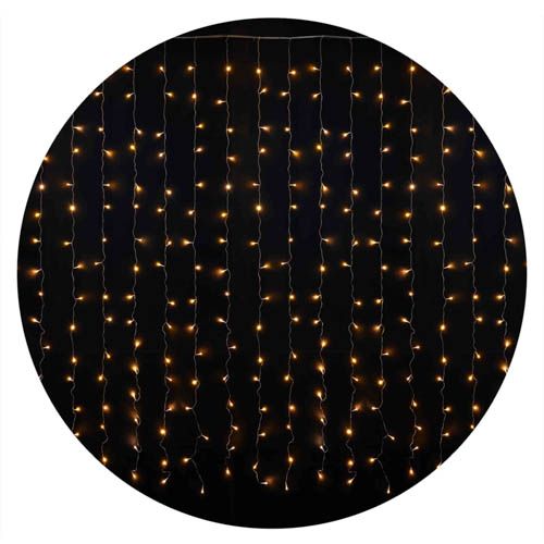 Гірлянда внутрішня CURTAIN 320LED 3х3м (тепле біле світло) прозора IP20 Delux