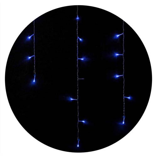 Гірлянда внутрішня ICICLE 100LED 3,2х0,7м (синє світло) прозора IP20 Delux