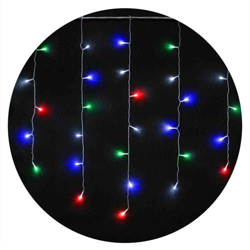 Гірлянда внутрішня ICICLE 75LED 2х0,7м RGB прозора IP20 Delux