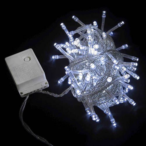 Гірлянда внутрішня STRING 100LED 5м (біле світло) прозора IP20 Delux
