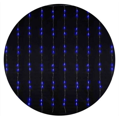 Гірлянда внутрішня WATERFALL 240LED 2х2м (синє світло) прозора IP20 Delux