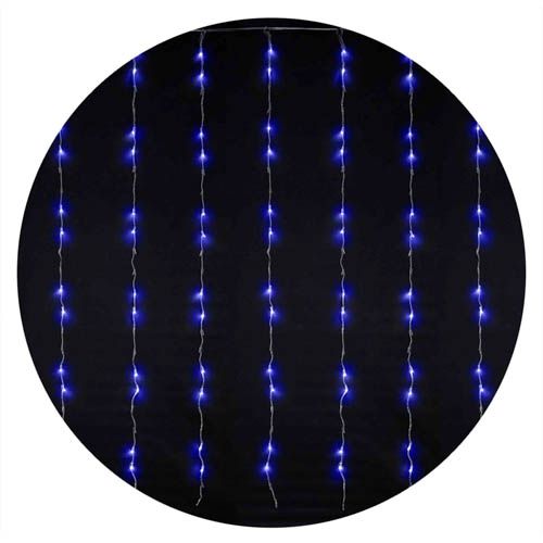Гірлянда внутрішня WATERFALL 264LED 3х2м (синє світло) прозора IP20 Delux