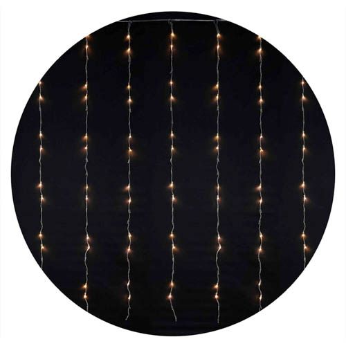 Гірлянда внутрішня WATERFALL 264LED 3х2м (тепле біле світло) прозора IP20 Delux