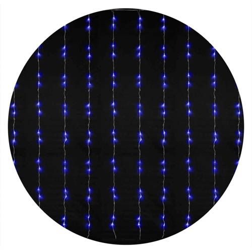 Гірлянда внутрішня WATERFALL 320LED 3х3м (синє світло) прозора IP20 Delux