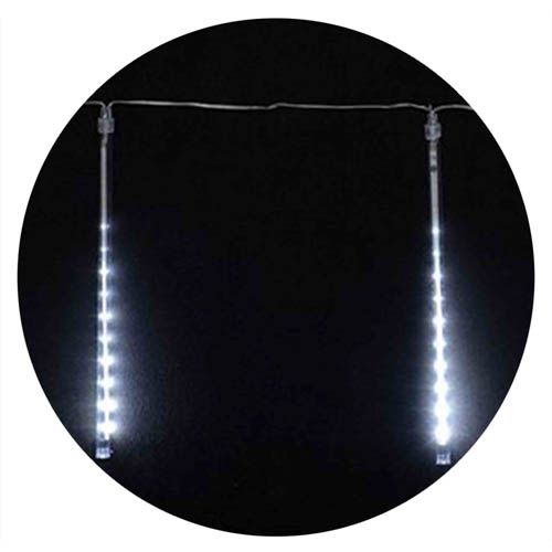 Гірлянда зовнішня бурулька SNOWFALL 192LED 8*30см (біле світло) прзора IP44 Delux