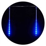 Гірлянда зовнішня бурулька SNOWFALL 192LED 8*30см (синє світло) прзора IP44 Delux