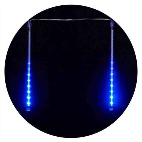 Гірлянда зовнішня бурулька SNOWFALL 192LED 8*30см (синє світло) прзора IP44 Delux