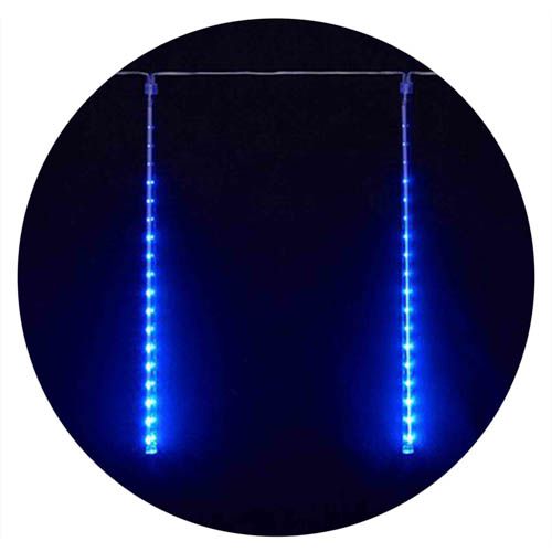 Гірлянда зовнішня бурулька SNOWFALL 384LED 8*50см (синє світло) прзора IP44 Delux