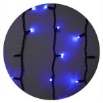Гірлянда зовнішня ICICLE 75LED 2x0.7м блимаюча (синє світло) чорна IP44 Delux