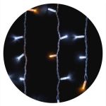 Гірлянда зовнішня ICICLE 75LED 2x0.7м блимаюча (жовте/біле світло) біла IP44 Delux