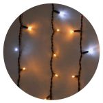 Гірлянда зовнішня ICICLE 75LED 2x0.7м блимаюча (жовте/біле світло) чорна IP44 Delux