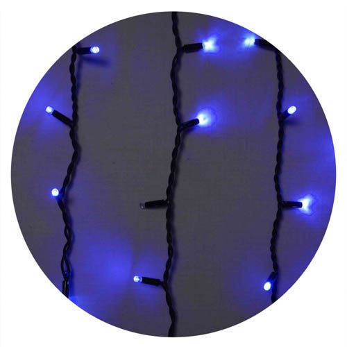 Гірлянда зовнішня ICICLE 75LED 2x0.7м (синє світло) чорна IP44 Delux