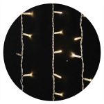 Гірлянда зовнішня ICICLE 75LED 2x0.7м (тепле біле світло) біла IP44 Delux