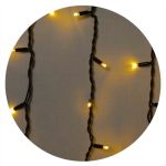 Гірлянда зовнішня ICICLE 75LED 2x0.7м (жовте світло) чорна IP44 Delux