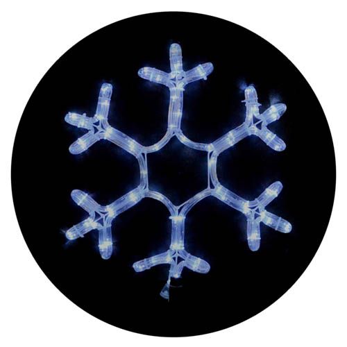 Гірлянда зовнішня сніжинка MOTIF 40см блимаюча (біле світло) IP44 Delux