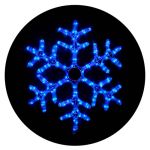 Гірлянда зовнішня сніжинка MOTIF 55см блимаюча (синє світло) IP44 Delux