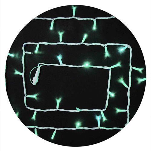 Гірлянда зовнішня STRING 100LED 10м (зелене світло) біла IP44 Delux