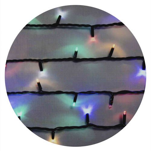 Гірлянда зовнішня STRING 200LED 20м RGB чорна IP44 Delux