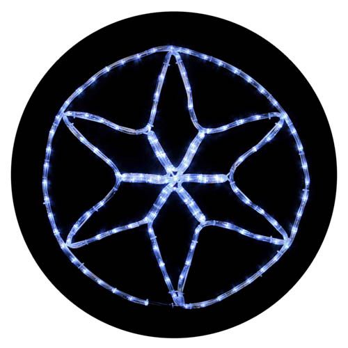 Гірлянда зовнішня зірка MOTIF 6 кінців блимаюча (біле світло) IP44 Delux