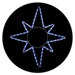 Гірлянда зовнішня зірка MOTIF 8 кінців блимаюча (біле світло) IP44 Delux