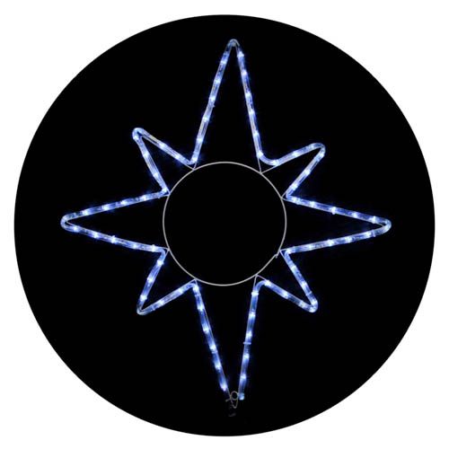 Гірлянда зовнішня зірка MOTIF 8 кінців блимаюча (біле світло) IP44 Delux