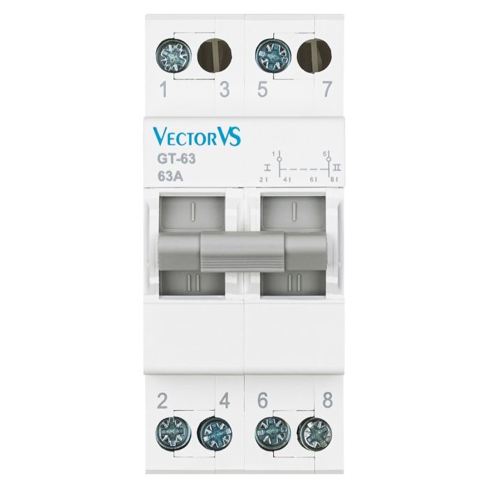 Модульний перемикач навантаження Vector VS GENESIS 2P 63 А (1-0-2)